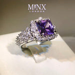 Princess Cut Ring | Purple Diamond Ring | Purple Diamond Engagement Ring | Purple Amethyst Ring | Purple Sapphire Ring | Purple Gem Ring