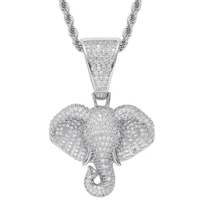 Elephant Pendant | Iced Out Pendant | Diamond Elephant Pendant | Iced Pendants | Hip Hop Pendant | Elephant Head Pendant | Elephant Necklace