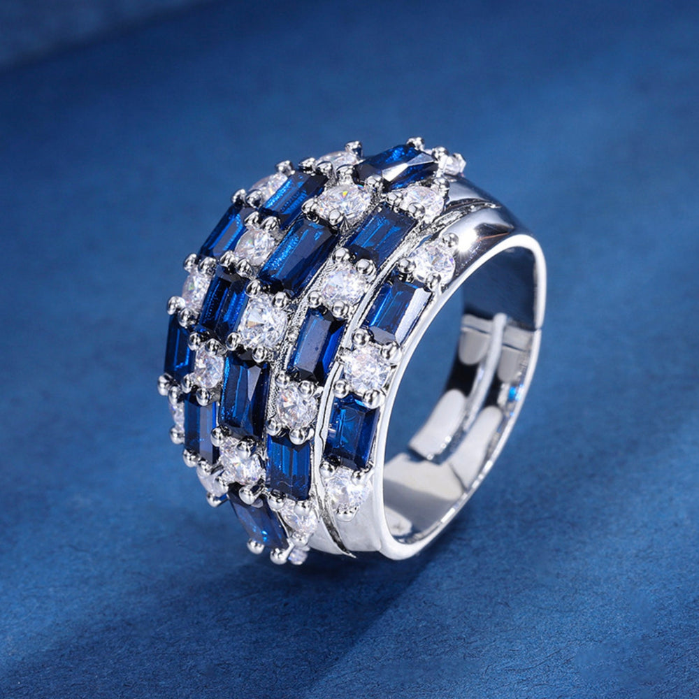 Blue Diamond Ring | Blue Diamond Ring | Womens Blue Diamond Ring | Mens Diamond Ring | Womens Big Ring | Blue Diamond Ring