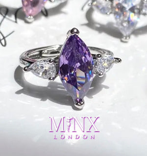 Marquise Ring | Marquise Diamond Ring | Marquise Engagement Ring | Marquise Diamond Cut Ring | Purple Diamond Wedding Ring | Purple Diamond