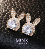 Diamond Rabbit Earrings | Gold Diamond Earrings | Womens Earrings | Diamond Ear Studs | Womens Gold Diamond Stud Earrings | Womens Ear Studs