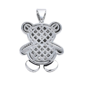 Diamond Teddy Bear Pendant | Hip Hop Pendant | Iced Out Pendant | Bear Pendants | Diamond Pendant | Diamond Teddy Bear Pendant and Necklace