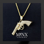 Gun Pendant | Iced Out Gun Pendant | Diamond Gun Pendant | Iced Pendants | Hip Hop Pendant | Diamond Gun Pendant | Diamond Pistol Pendant