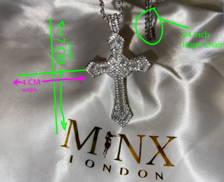 Silver Cross Necklace – Sydney Costume Shop