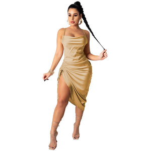 
            
                Load image into Gallery viewer, champagne silk dress
            
        