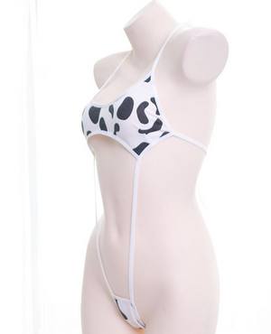 Cow Print Bikini | Sling Shot Bikini | Adult Cosplay