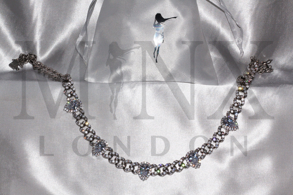 teardrop necklace with diamonds